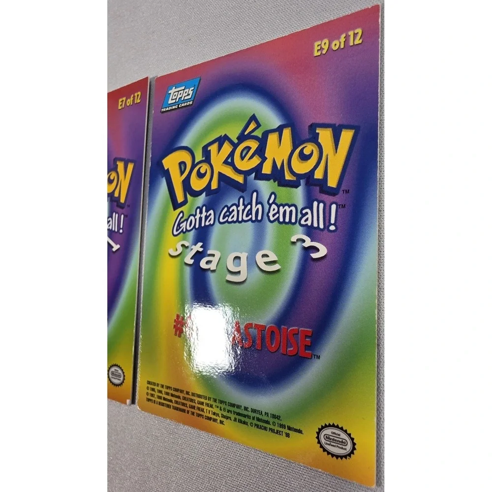 Topps 1999 Pokemon Movie Squirtle & Blastoise Chrome E9 - Unlimited NM